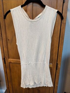 Women's Cream Sleeveless Tank Top